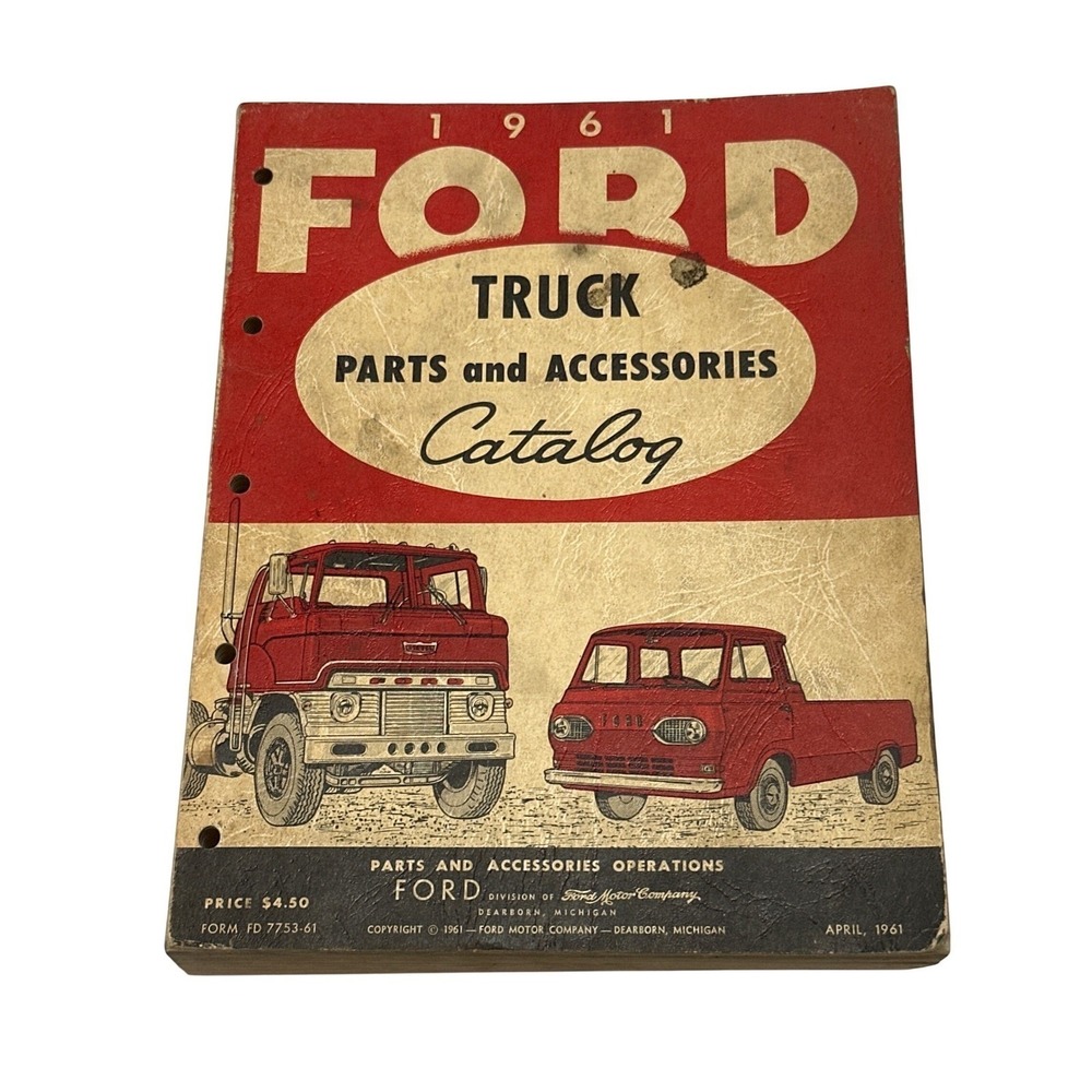 1961 Ford Truck Parts and Accessories Catalog Original April 1961
